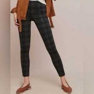 Anthropologie Check Skinny Pants